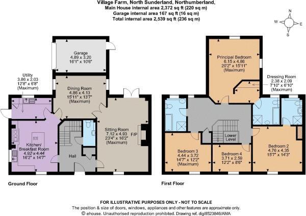 Garden House, Village Farm, North Sunderland, Seahouses, Northumberland