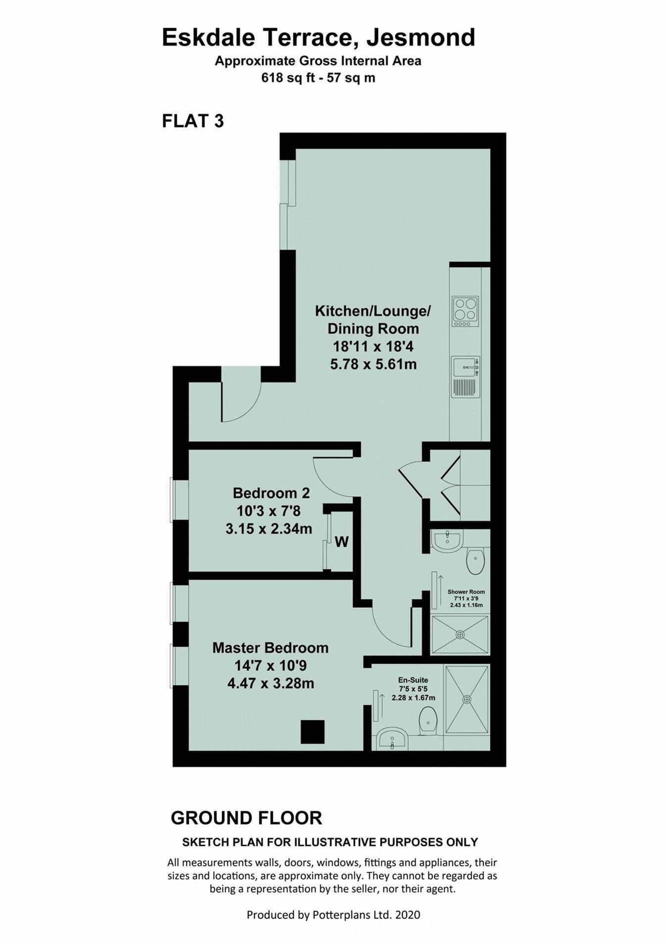 Flat 3, Byzantine House, 39 Eskdale Terrace, Jesmond, Newcastle upon Tyne