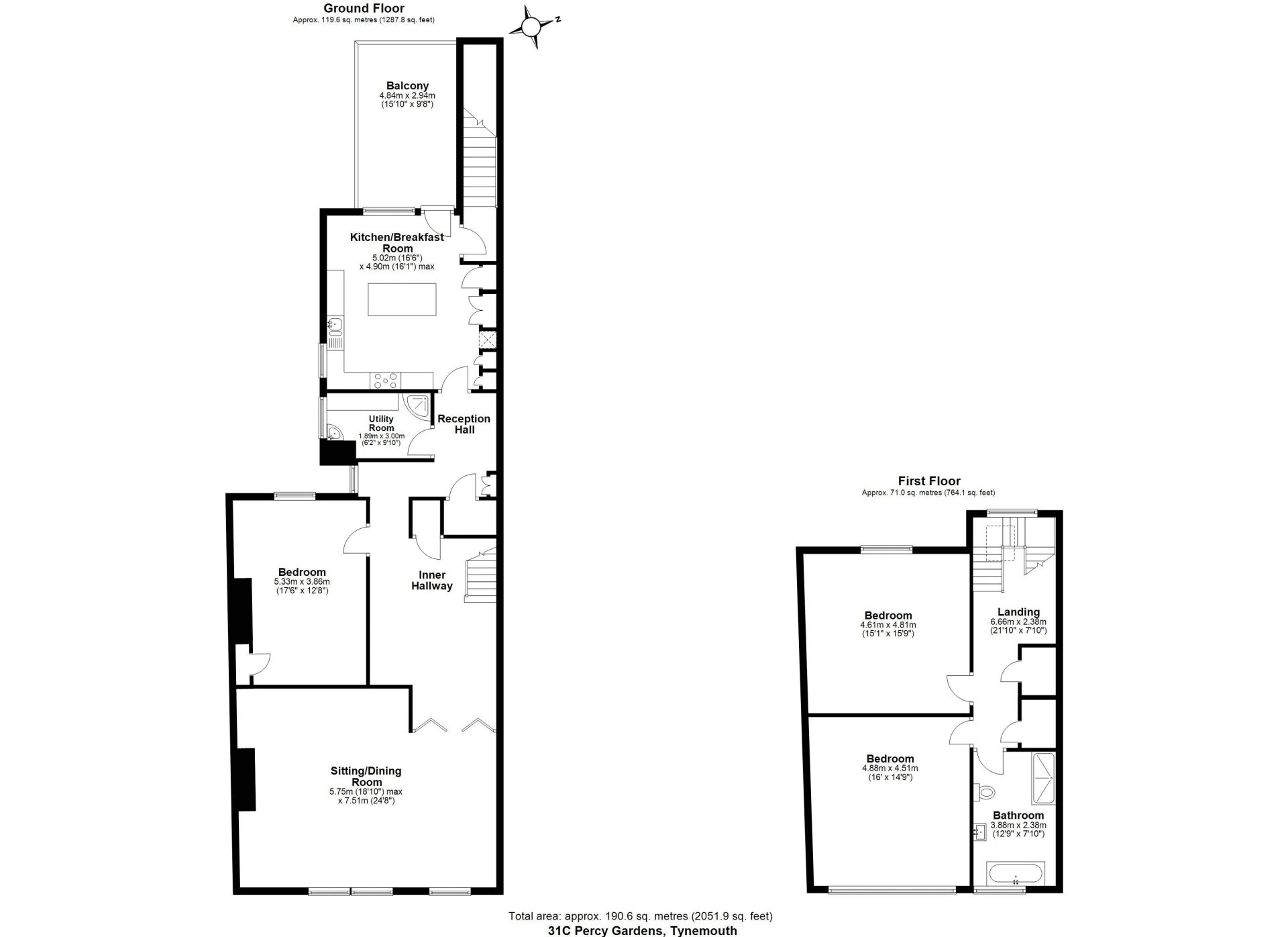 Percy Gardens, Tynemouth, North Tyneside